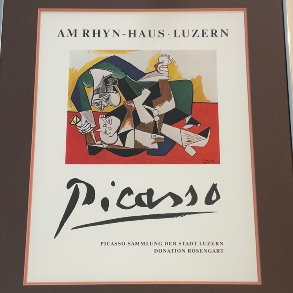 Pablo Picasso Picture Exhibition AM RHYN HAUS LUZERN Art Vintage Museum Framed - Picture 16 of 16